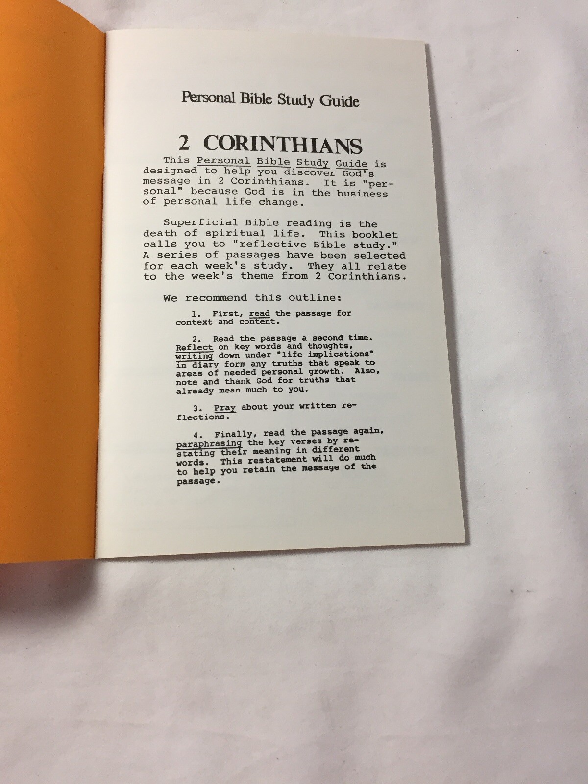 Personal Bible Study Guide, Being HIS Disciple ~ 2 Corinthians ~ Booklet Q10