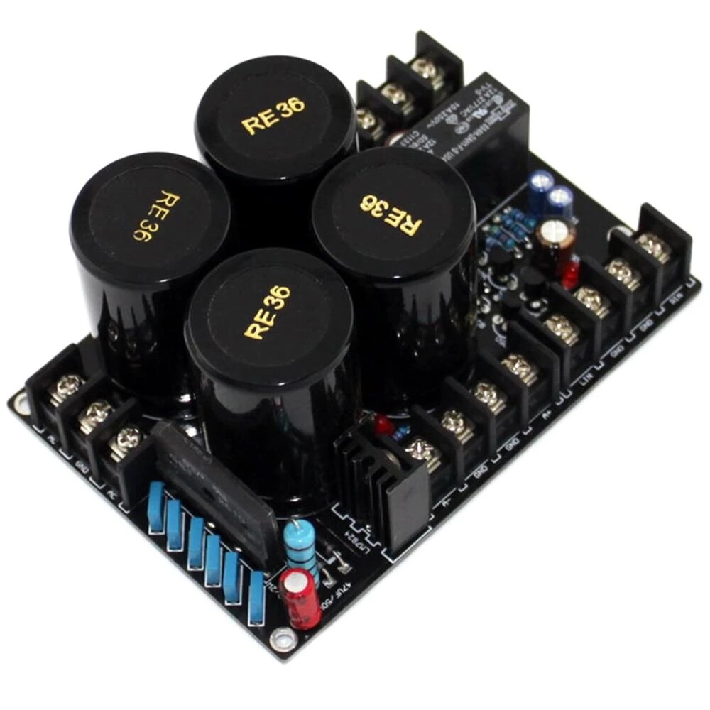 4x 10000uF/50V Filter Capacitor Rectifier + Speaker Protection Integrated Board