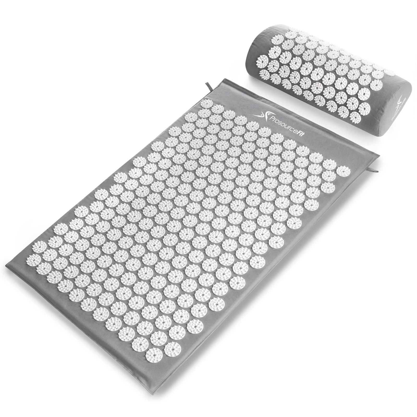 ProsourceFit Acupressure Mat & Pillow Set Large Grey Pain Relief Portable