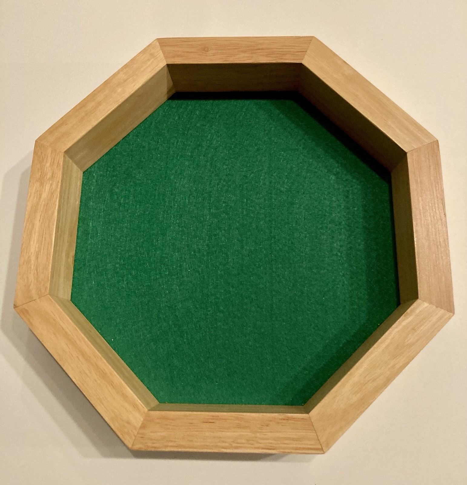 Koplow Games 10” Octagon Dice Tray Solid Wood Tabletop RPG Wargames Boardgames