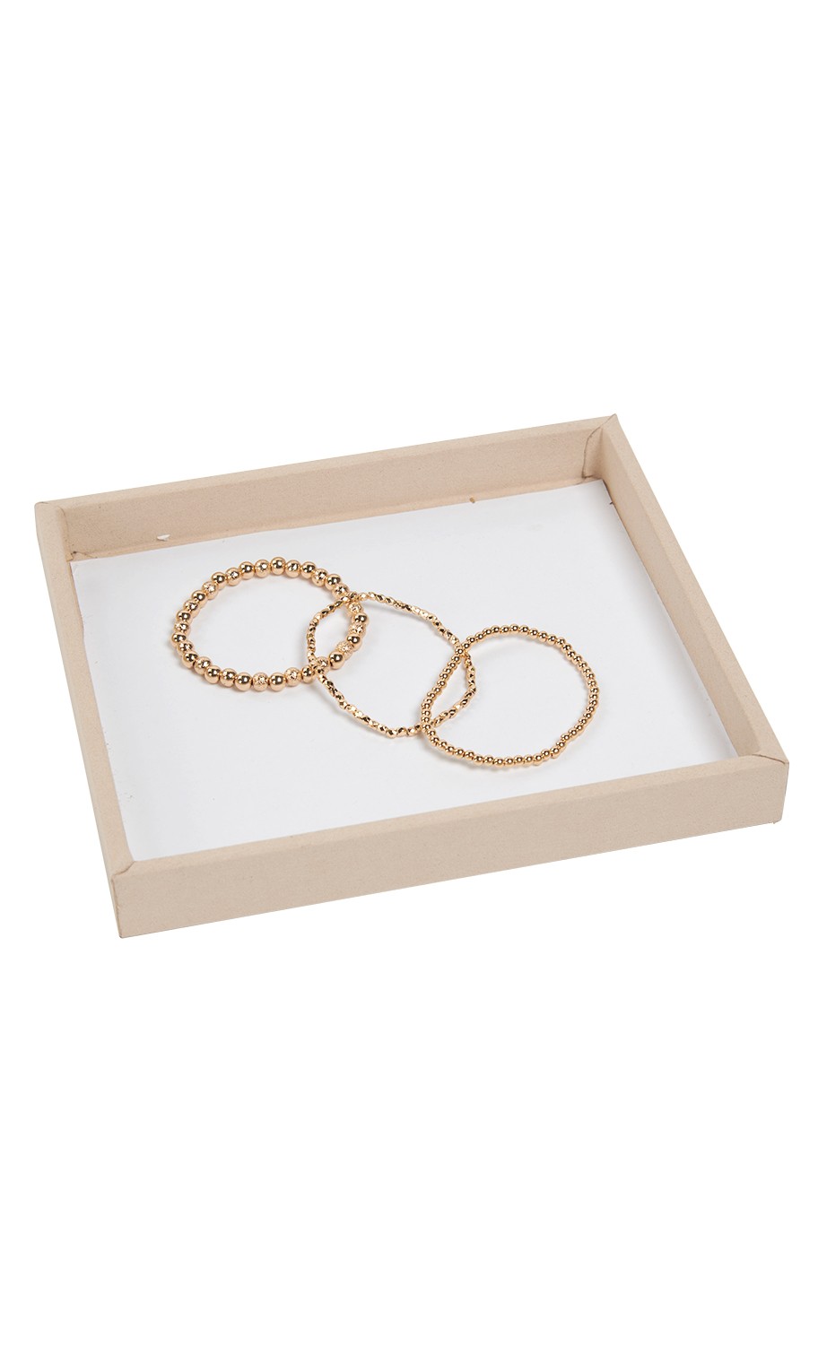 SSWBasics Small - Khaki Faux Suede Jewelry Tray
