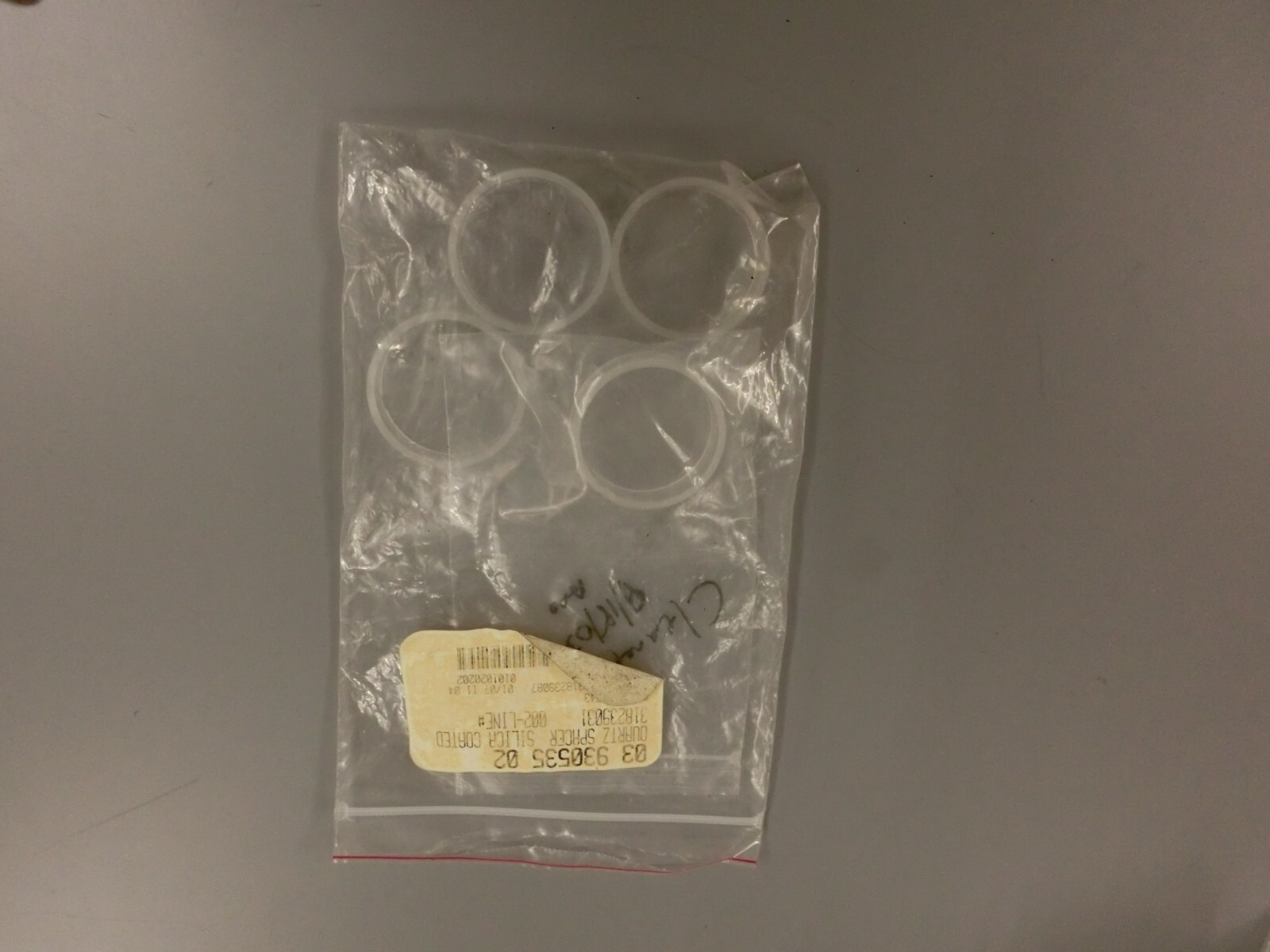 One Lot of Used Agilent Silica Coated Quartz Spacer 393053502 10-393053502