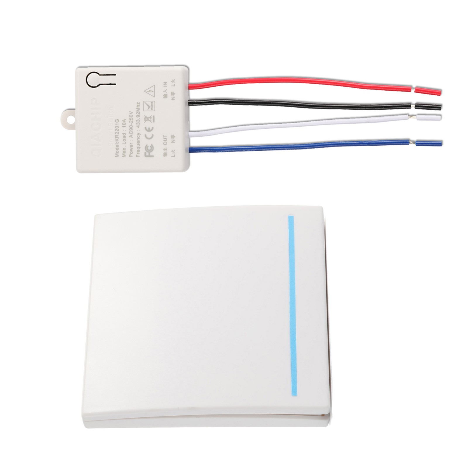 1 Set 433mhz Receiver Module Wireless Light Switch No Wiring Direct Installation