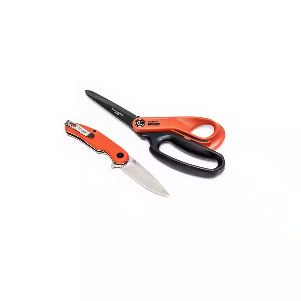 Wiss 10 In. Heavy Duty Titanium Coated Tradesmen Scissor and 3.25 In. Steel Drop