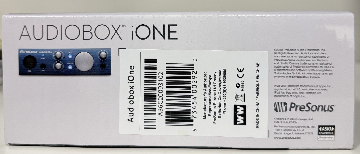New PreSonus AUDIOBOX iONE