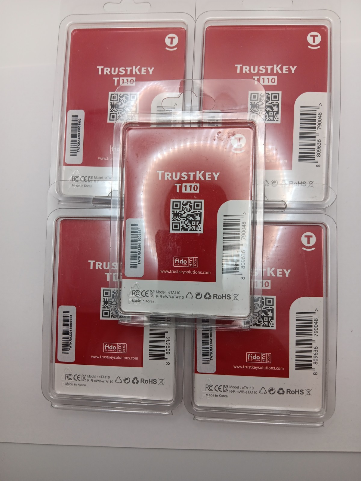 5 FIDO Security Key TrustKey T110 FIDO2 U2F Two Factor Authentication USB Key
