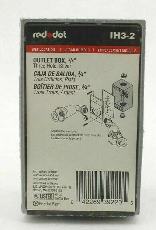 Red Dot IHD-2 1-Gang Outlet Box