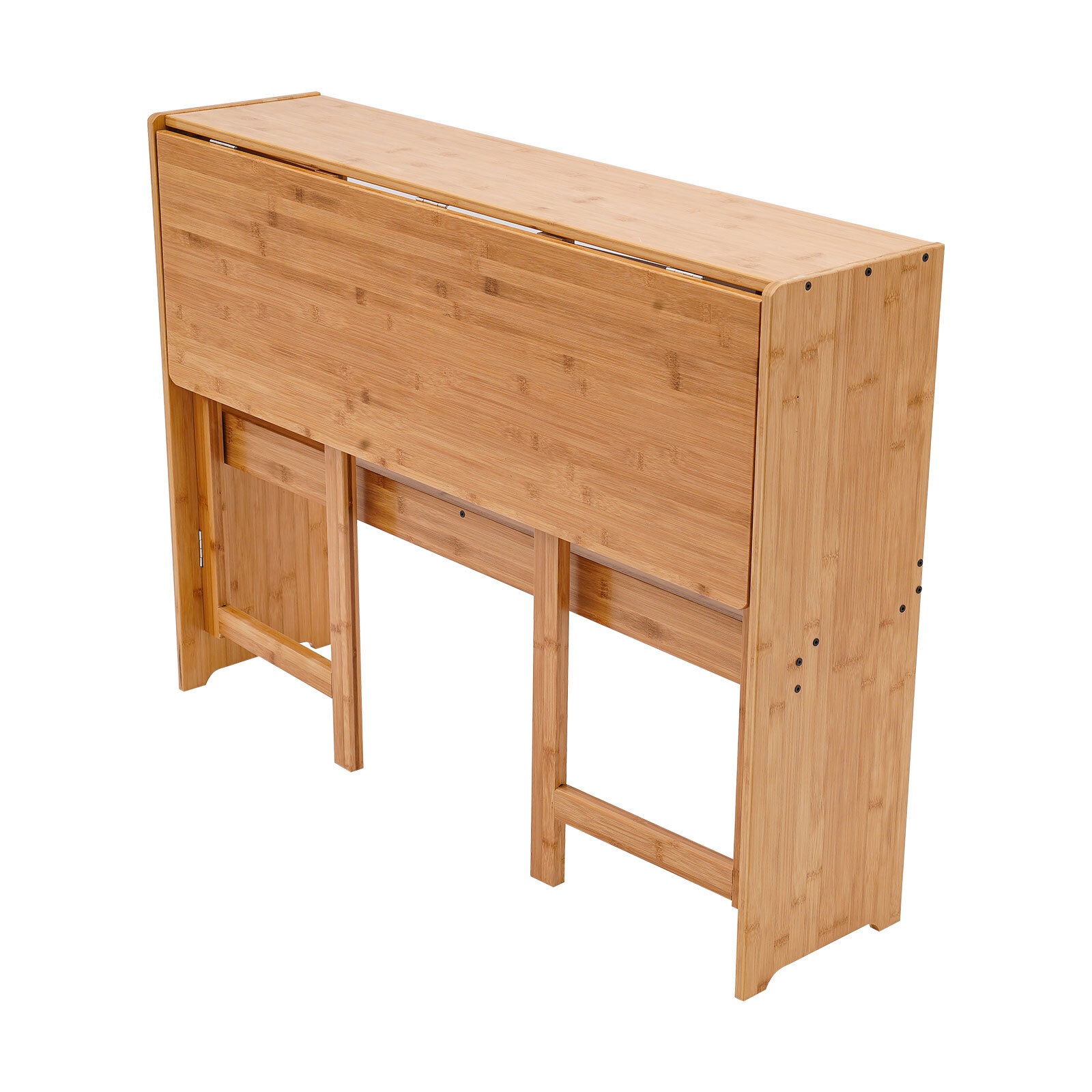 Folding Desk, Computer Desk with Bookshelf, Writing Desk for Student Office