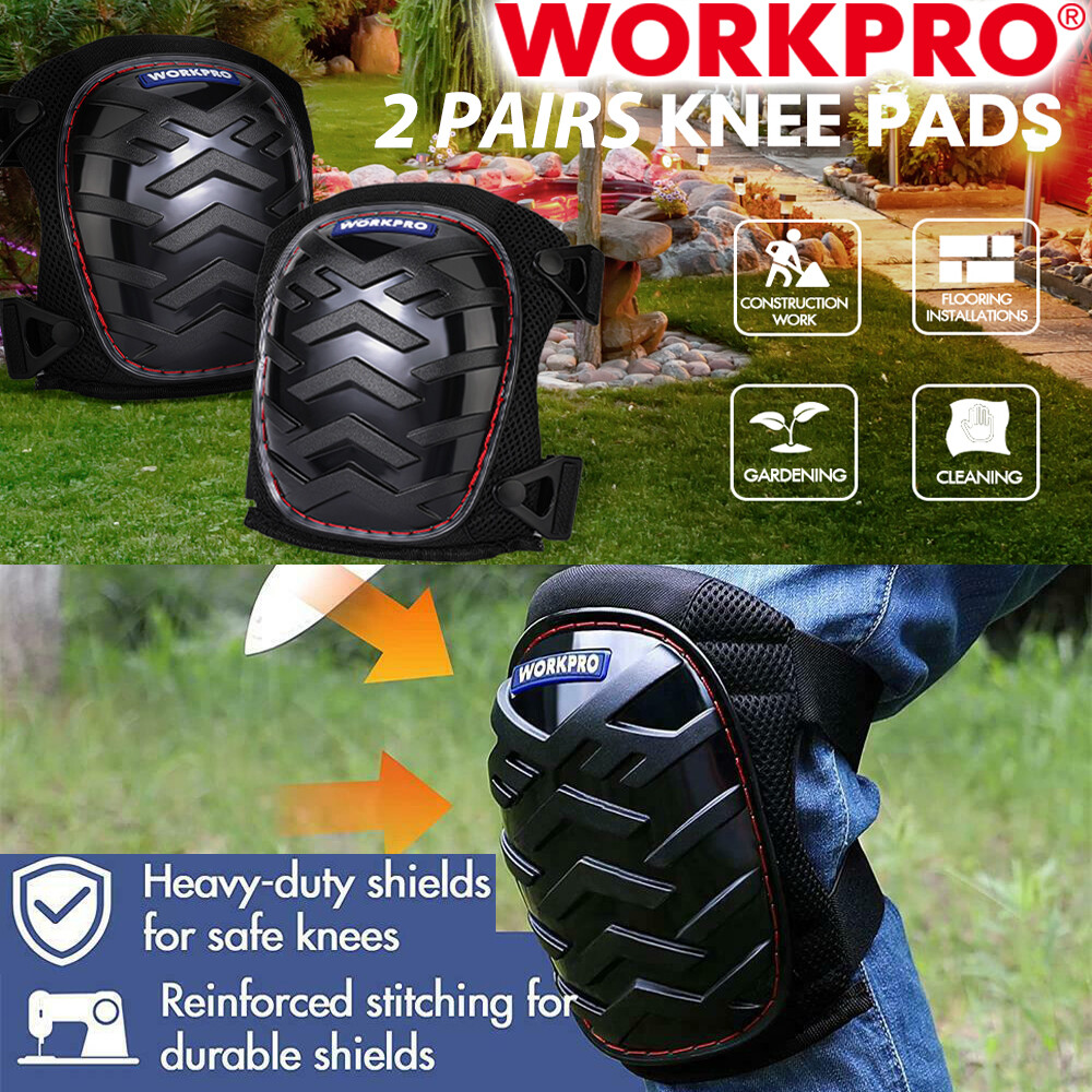 2PC Construction Gel Work Knee Pads Heavy Duty Foam Padding Safety Leg Protector