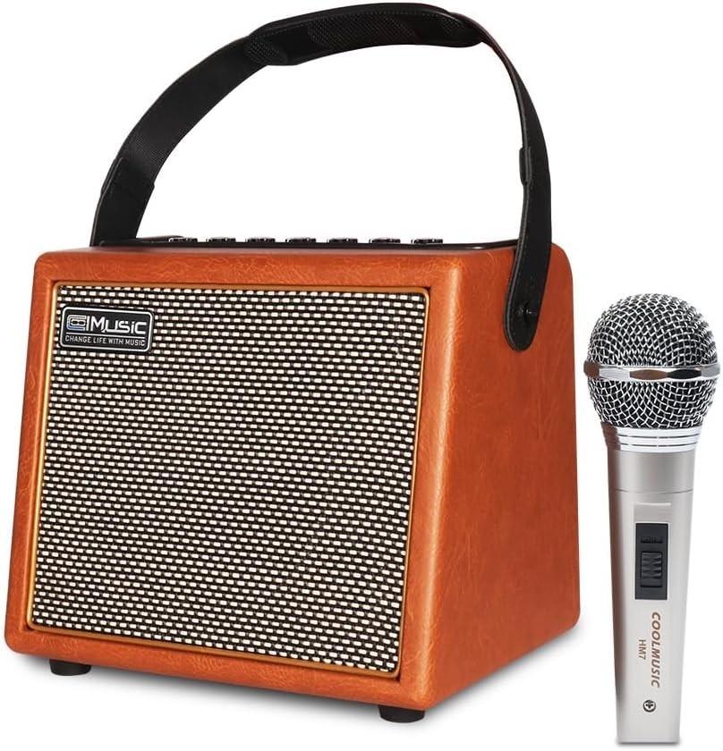 SALE!! COOLMUSIC BP-SING Portable Adult  Karaoke System Bluetooth Mic Brown