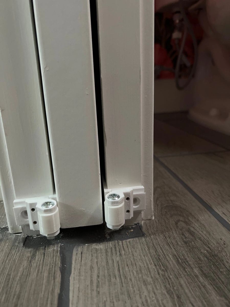 The Adjustable Pocket Door Guide (White)