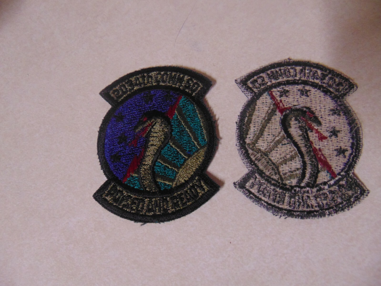 MILITARY PATCH SEW ON OLDER POCKET US AIR FORCE 2034TH COMM SQ POISED AND READY