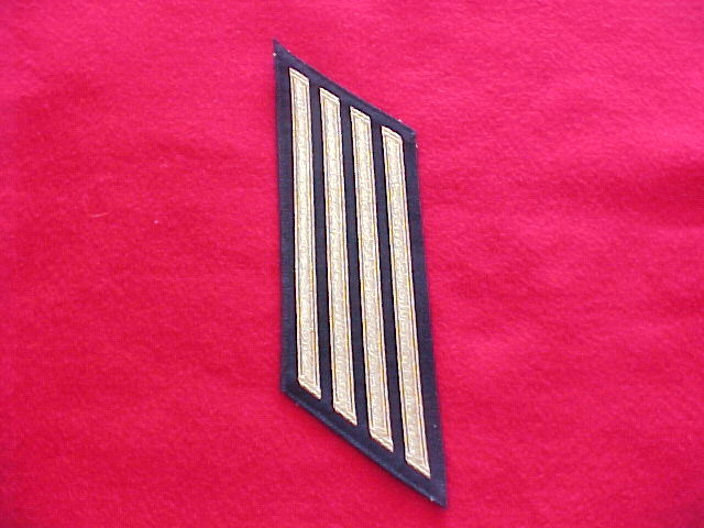 US Navy - CPO Hashmarks - Male - set of 4 (16 years) - Gold Embroidered - 7"
