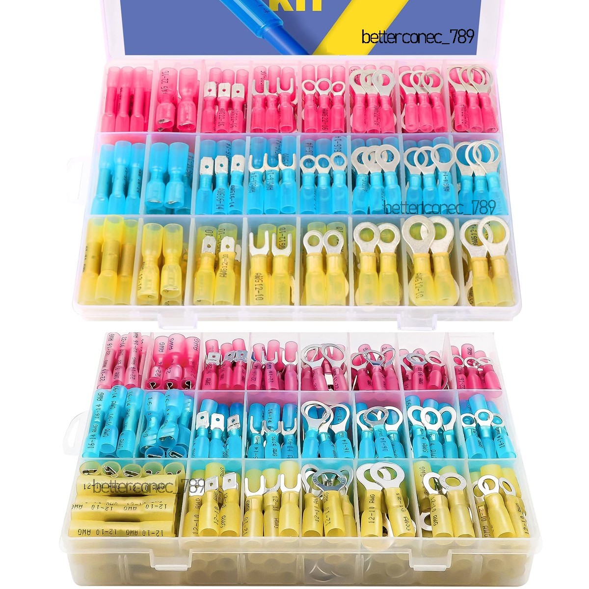 620/120pcs Heat Shrink Butt Wire Connectors Waterproof Crimp Splice Terminal Kit