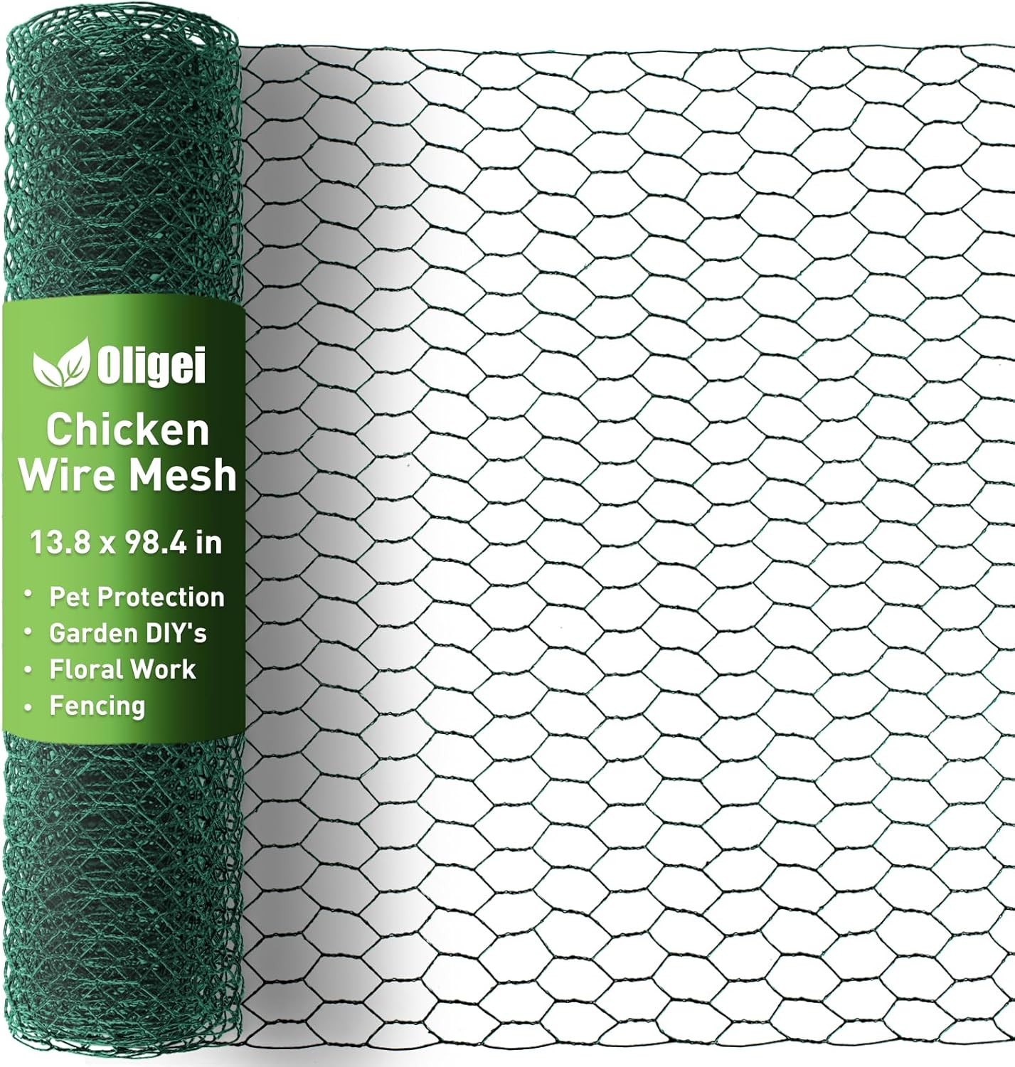 Chicken Wire for Floral Arrangements, Mesh 13.8 x 98.4 Green