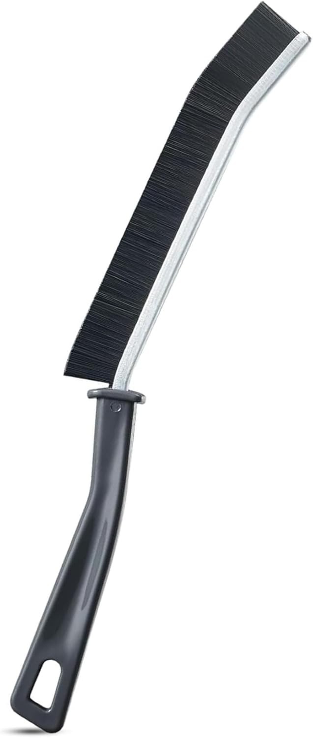 Hard Bristle Crevice Cleaning Brush - Small Scrub Brush for Toilet, Grout, Showe