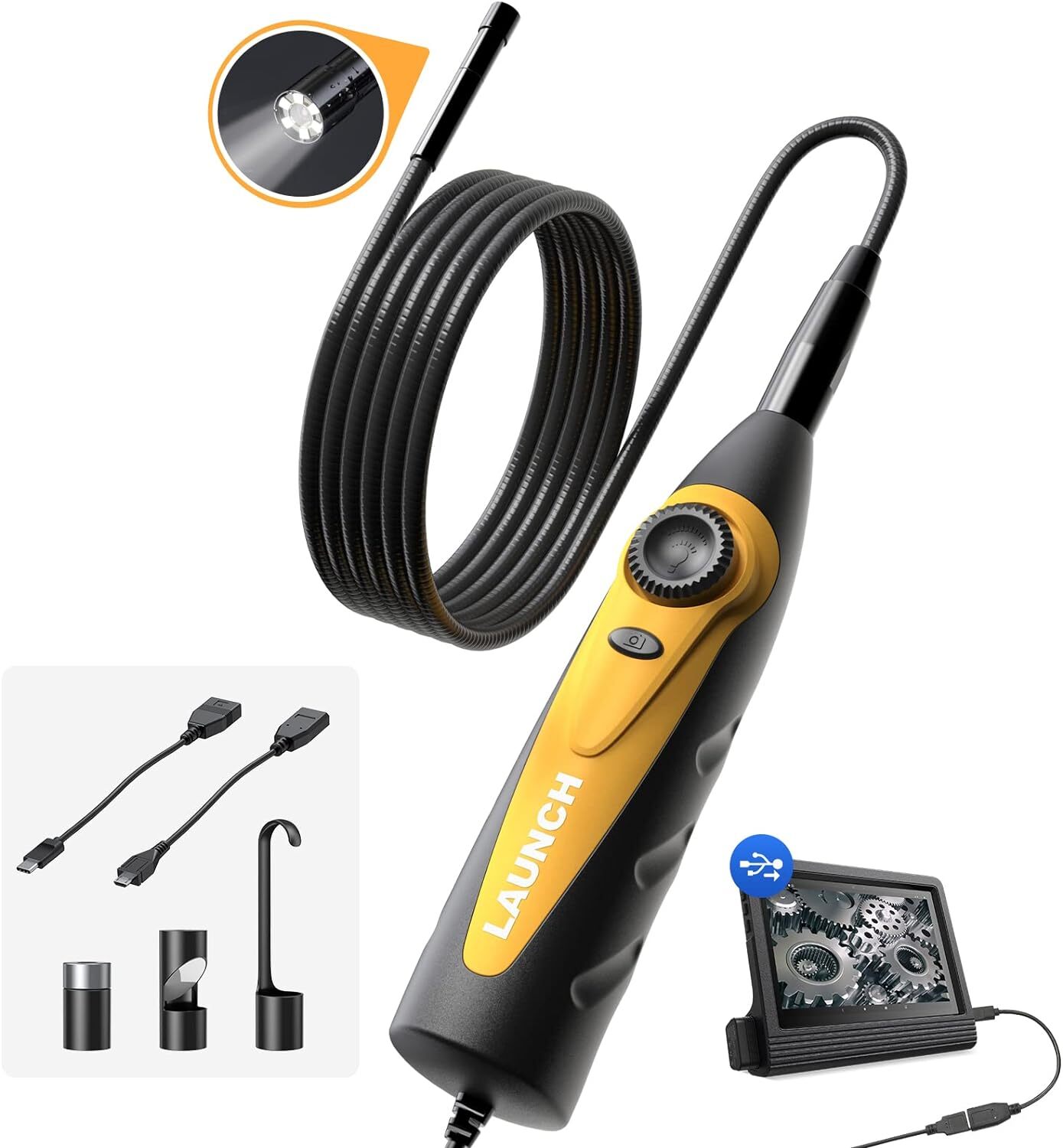 LAUNCH VSP-600 Videoscope HD Inspection Camera Borescope Endoscope USB 720P LED