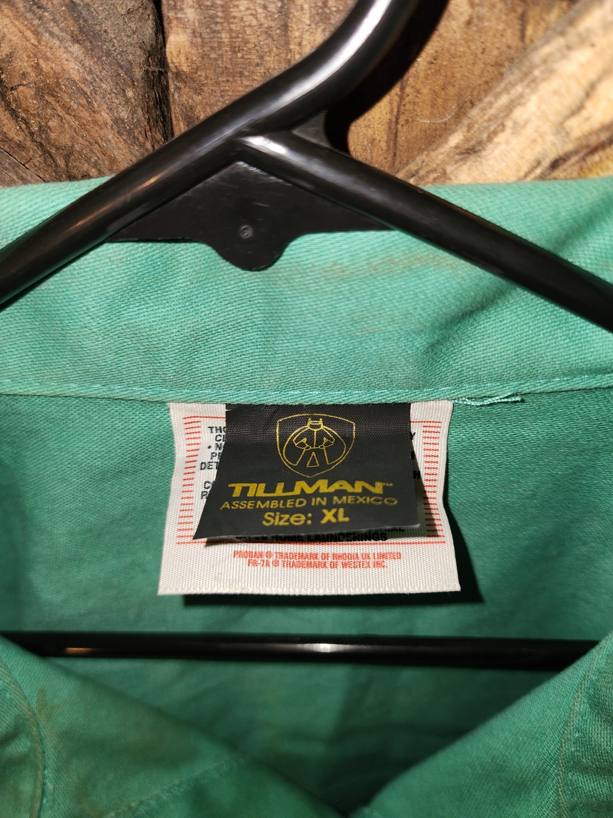 Tillmann XL Green Flame Resistant Welding Jacket Used