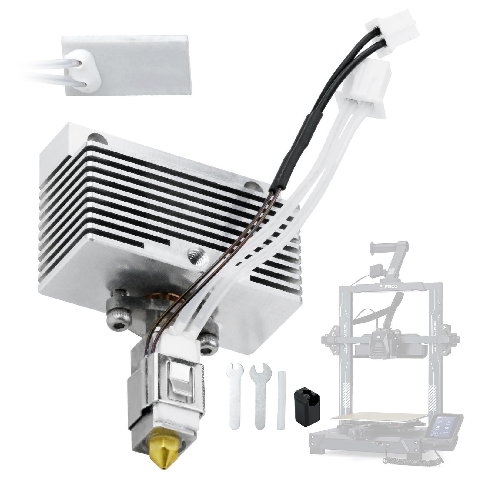 Upgraded Neptune 4 All Metal Hotend Kit, High Temperature Resistant Ceramic H...