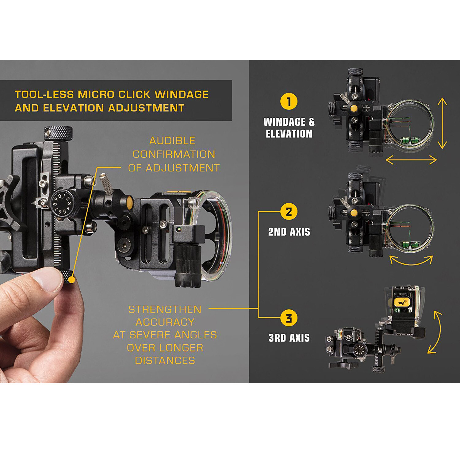 Trophy Ridge React Trio Pro Sight RH .019 Black Compound Bow - Open Box