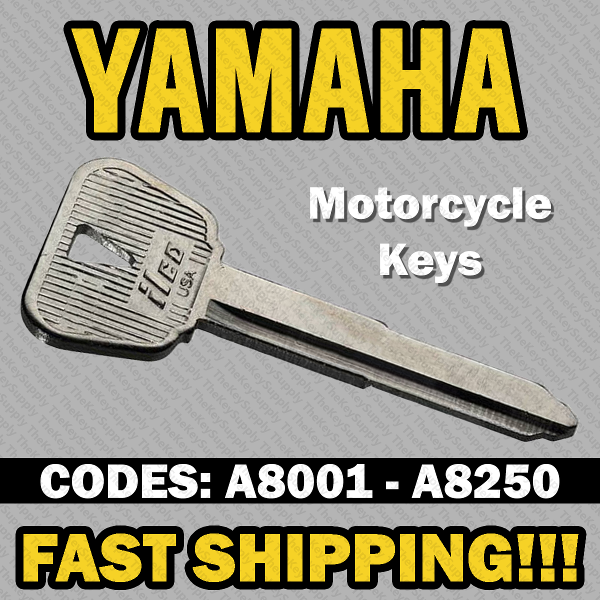 Yamaha Motorcycle Key Cut to Your Code A8001 - A8250