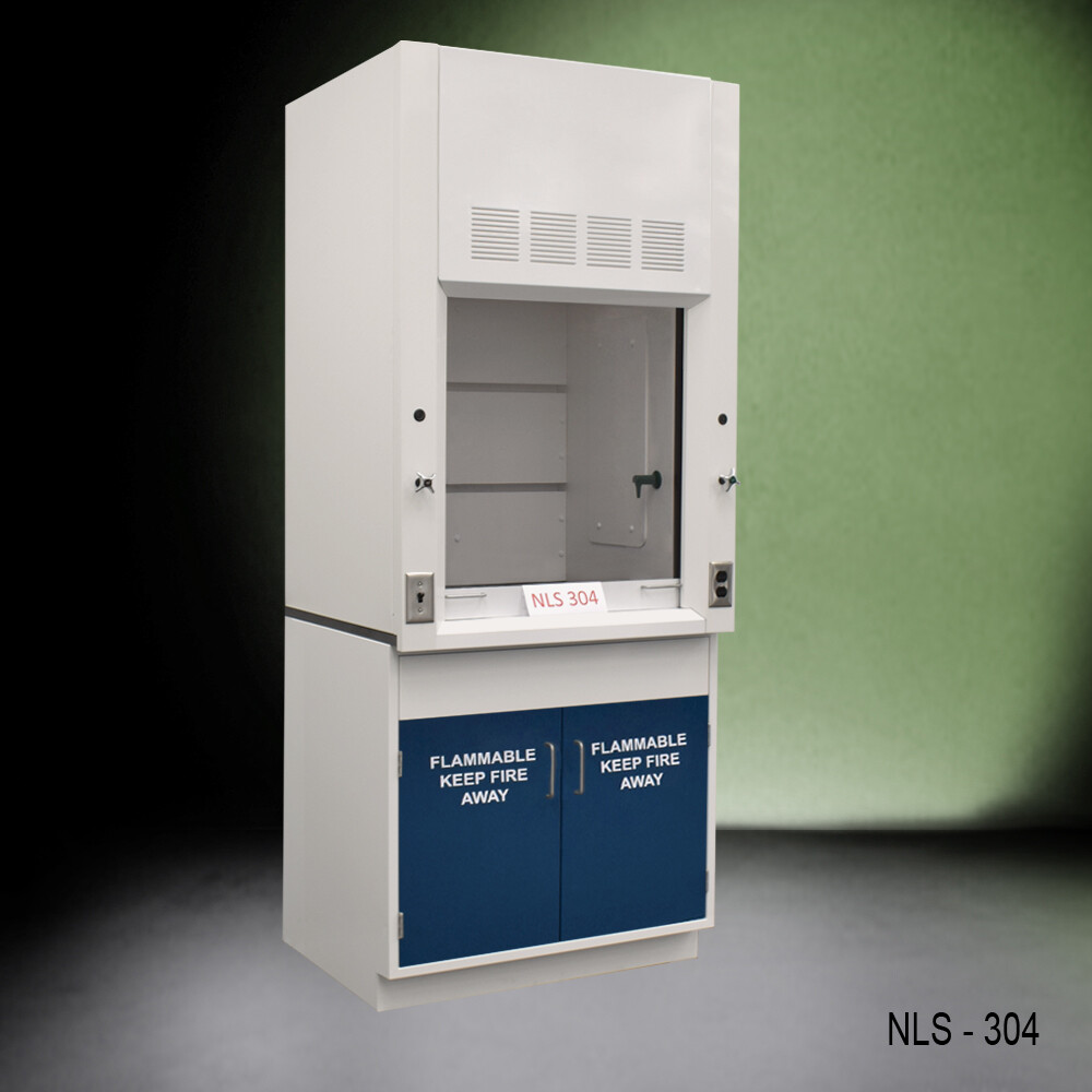 3' Fisher American Bench Fume Hood w/ Flammable Storage / E2-413