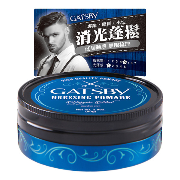[GATSBY] Dressing Pomade YUPPIE MAT LOOK Strong Hold Shine Hair Styling Wax 80g