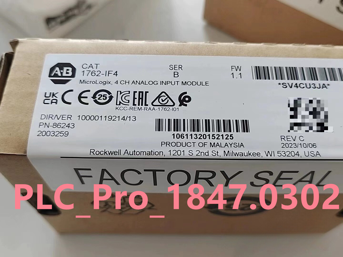 1PCS New Allen-Bradley 1762-IF4 /B MicroLogix Analog Input Module  Fast delivery