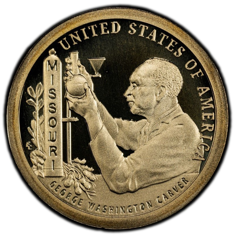 2024-S Proof George Washington Carver Missouri Innovation Dollar 1$