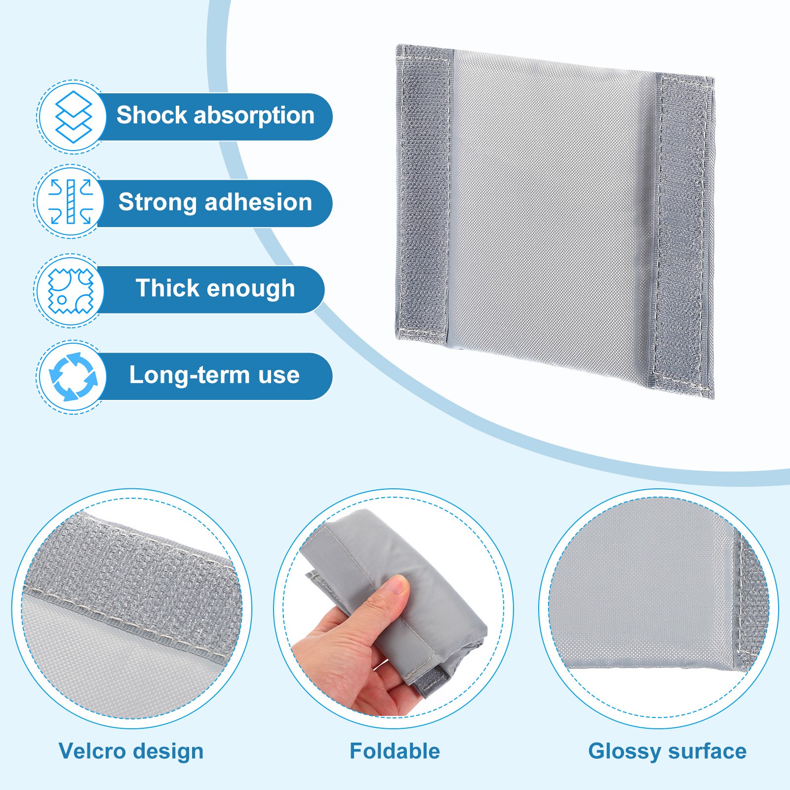 Camera Bag Divider, 3Pcs 4.72"x3.54"x0.31" Shockproof Separator, Gray
