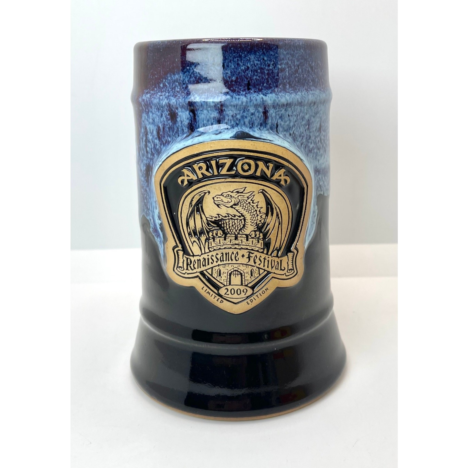 Grey Fox Pottery Arizona Renaissance Festival 2009 Limited Ed Beer Stein Mug