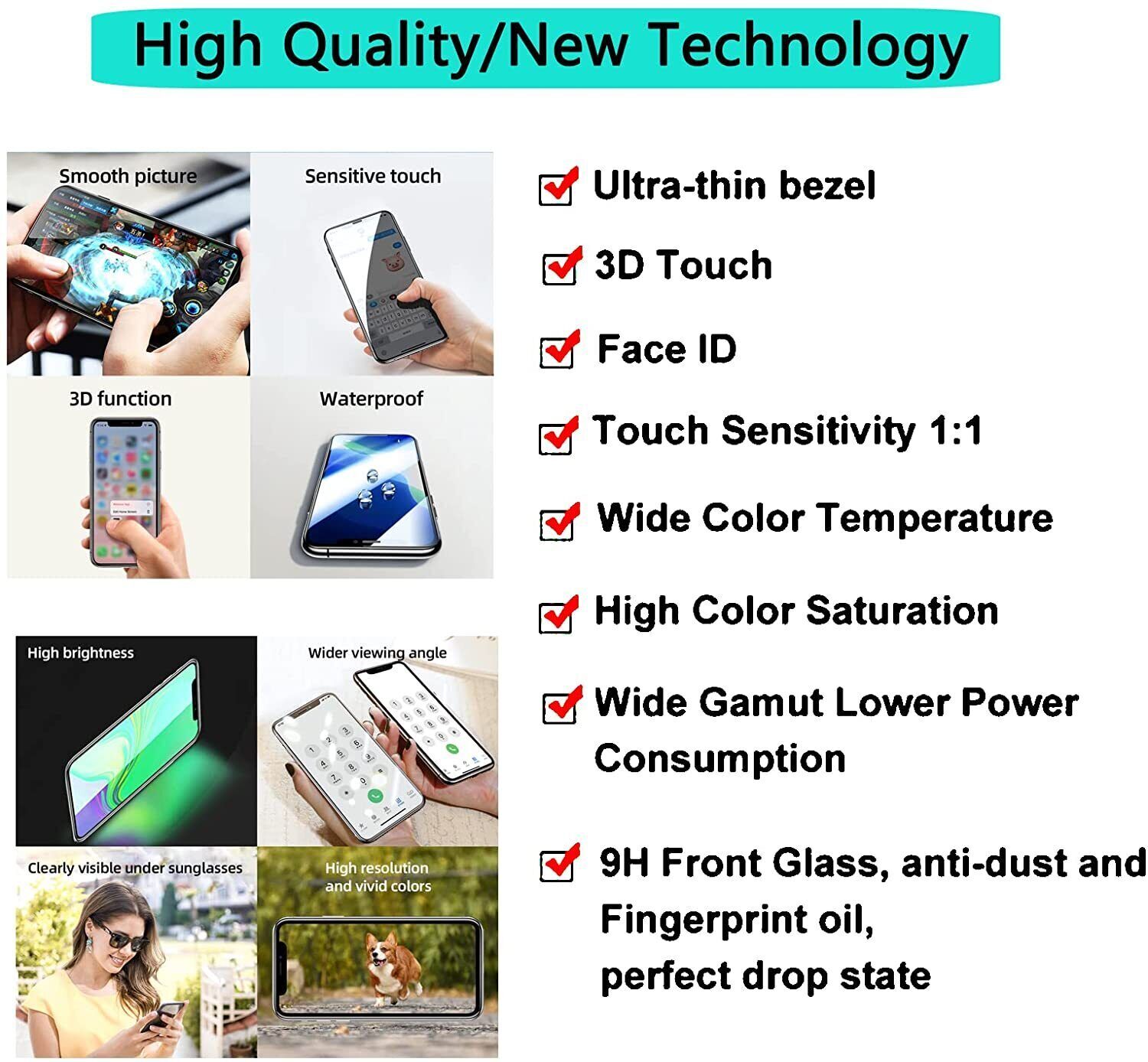 For iPhone X Display LCD Touch Screen Digitizer Assembly Replacement A+ Quality