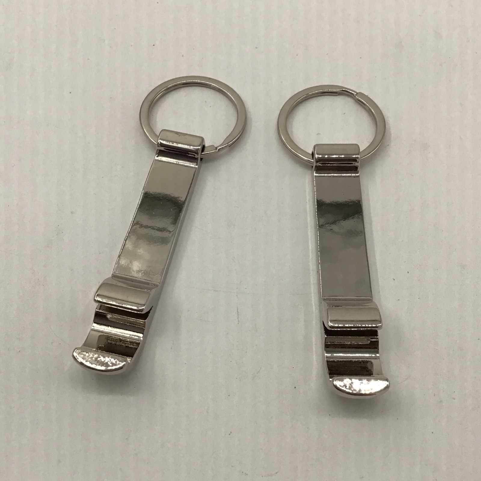 Set Of Two Metal Bottle Opener Keychains: With Key ring, Brand New