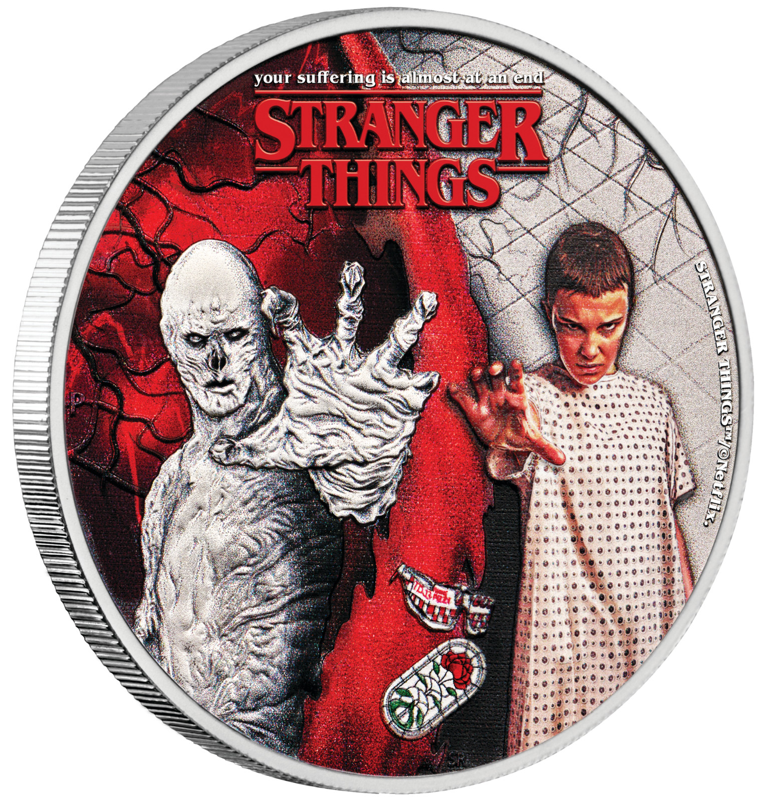 2026 STRANGER THINGS-ELEVEN + VECNA 1/2oz 50c Colored Silver Coin Netflix Drama