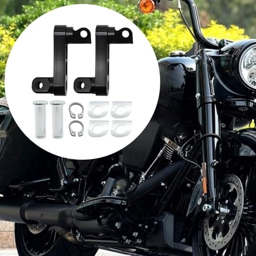 1 Pair Motorcycle Adjustable Footpegs, Male Mount Foot Peg Clamp, Foot Support