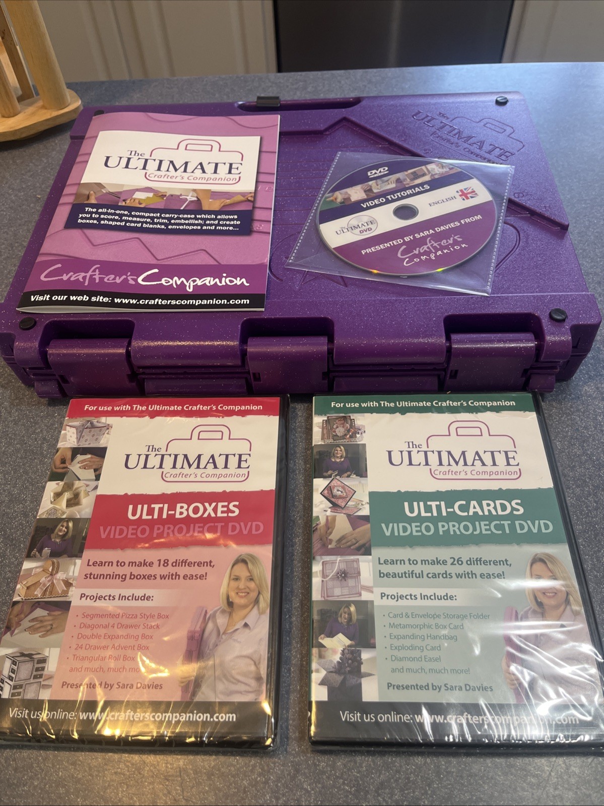 Crafter's Companion The Ultimate Tool Kit 3 DVDs Manual Tools Card Making NIB