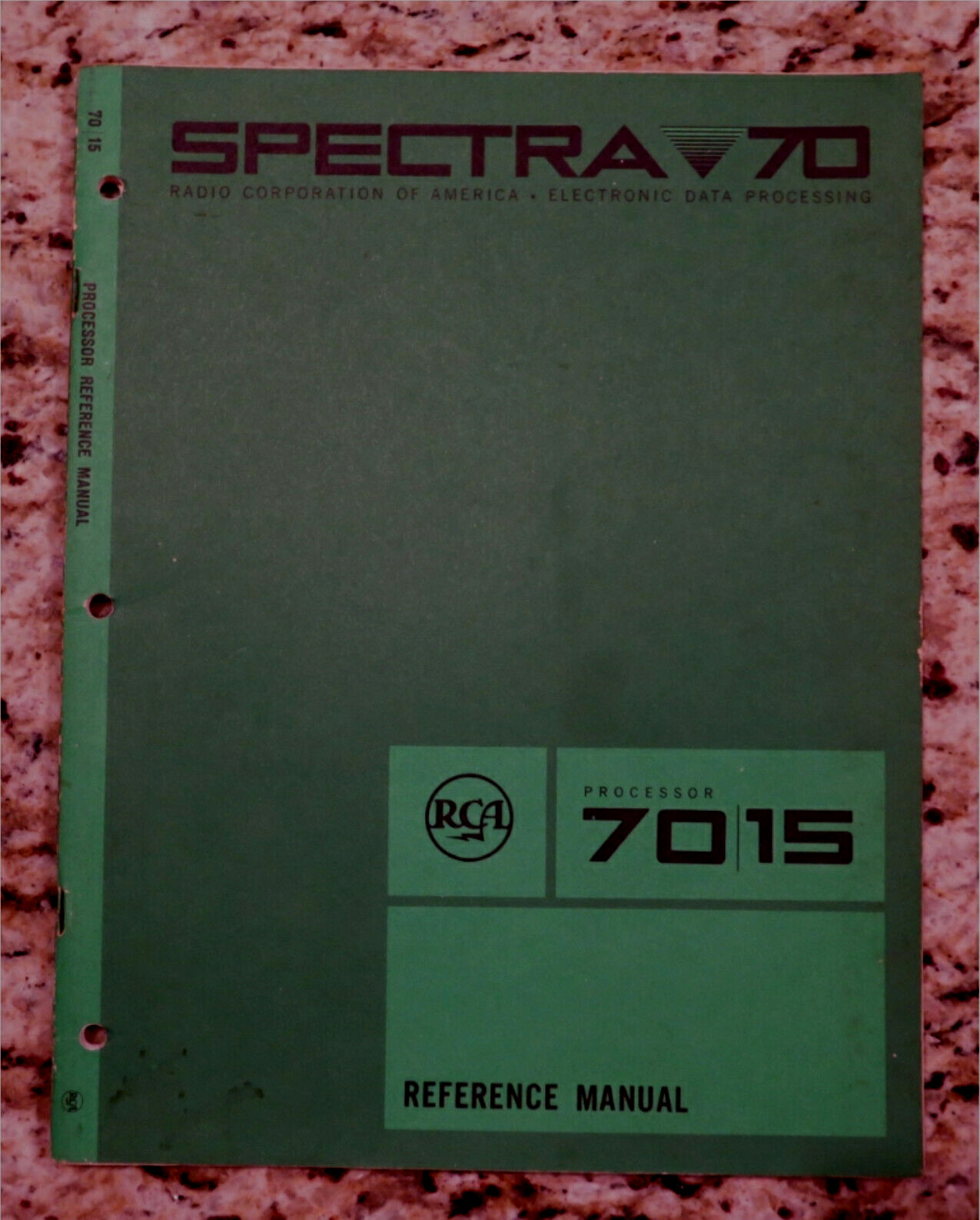 Vintage SPECTRA 70 RCA Processor 70/15 Ref Manual Data Processing Dated 1965