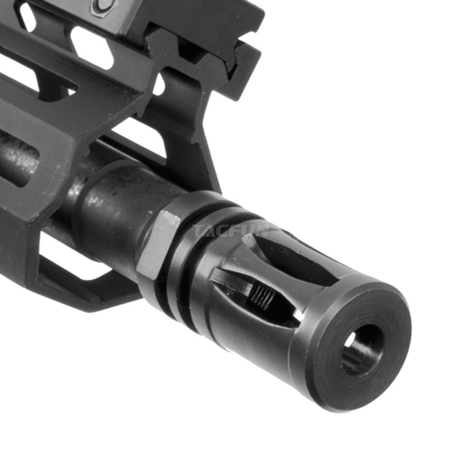 Short Muzzle Brake 1/2x28 Thread for 223 5.56 22LR w/ Washer