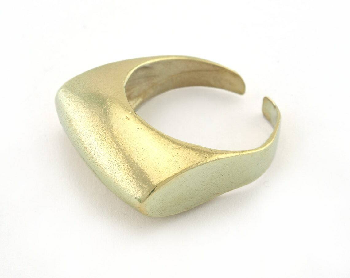 Adjustable Ring raw Brass (18.5mm 8.5US inner size ) 3282 ring27
