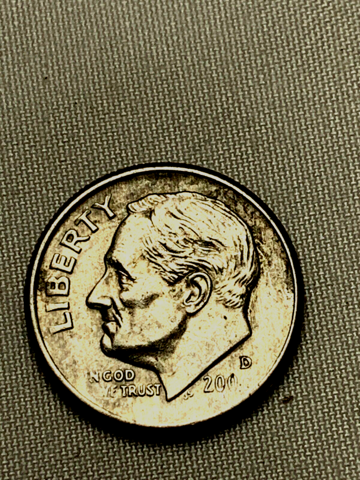 2000 D Off Centered Dime Nice Error Shallow Hit Date RARE Circulated Ungraded