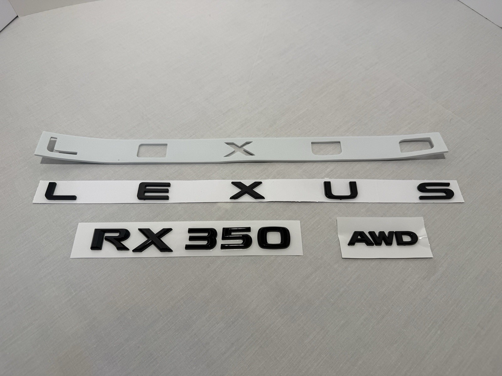 Gloss Black Trunk Hatch logo badge lettering Kit Fits 2023 2024 2025 Lexus RX350