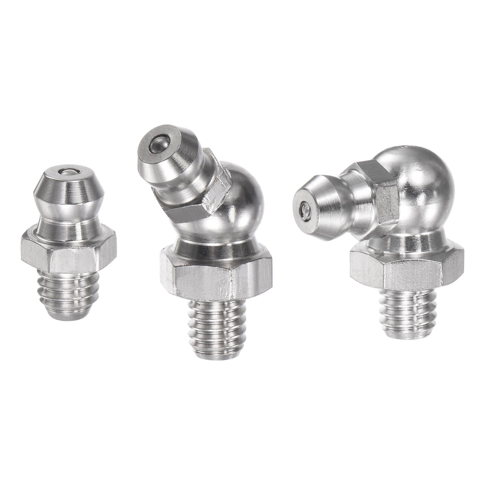 15Pcs 304 Stainless Steel Straight and Angled Grease Fitting M6x1 Thread