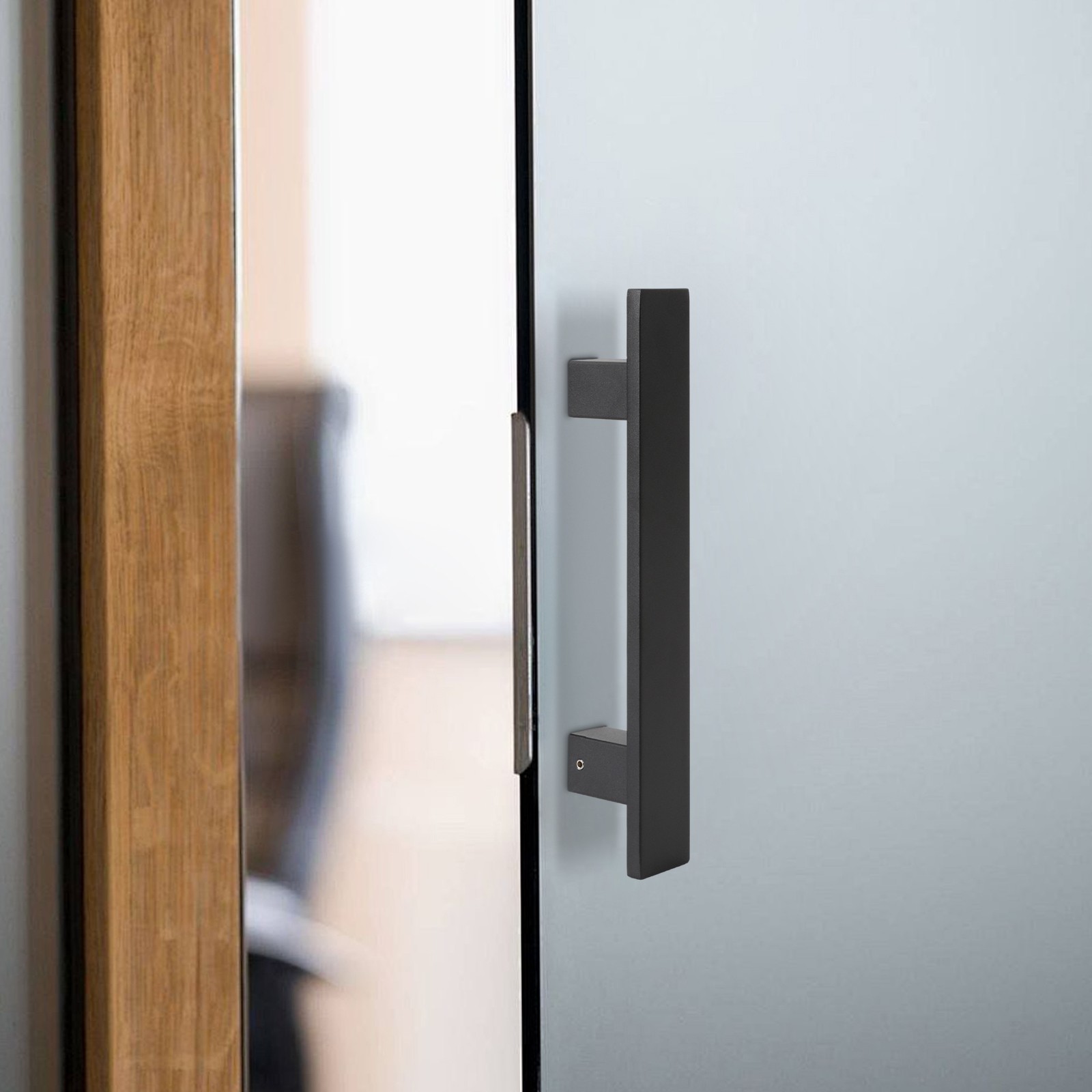 H-shaped Stainless Steel Sliding Door Handle Double Sided Push Pull Door Handle