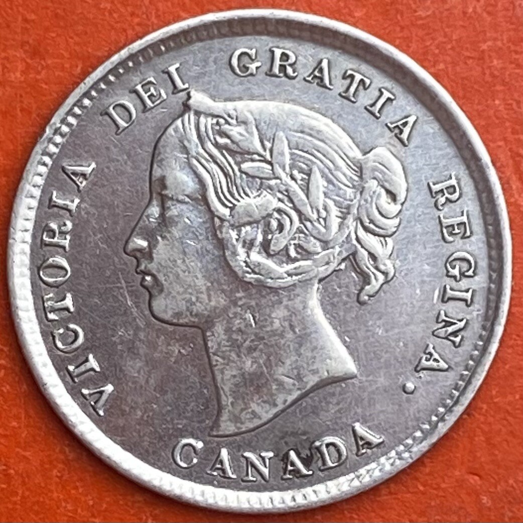 1893 Canada 5 Cents - VF/EF - Dipped B.V 37,50$ Lot#5116