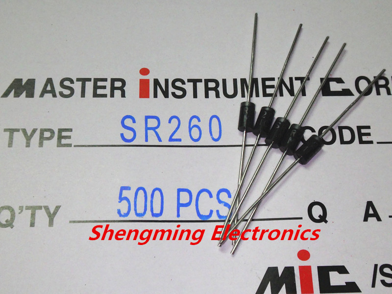 50PCS SR260 2A 60V schottky diode