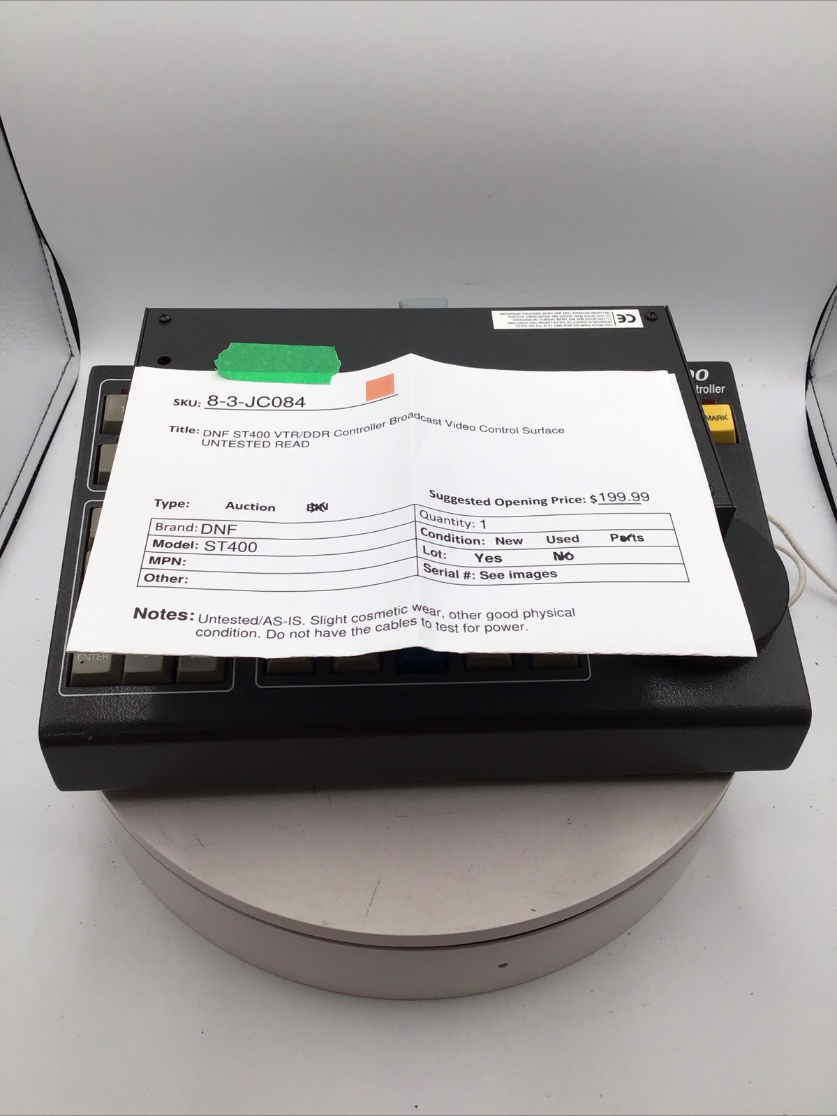 DNF ST400 VTR/DDR Controller Broadcast Video Control Surface UNTESTED READ