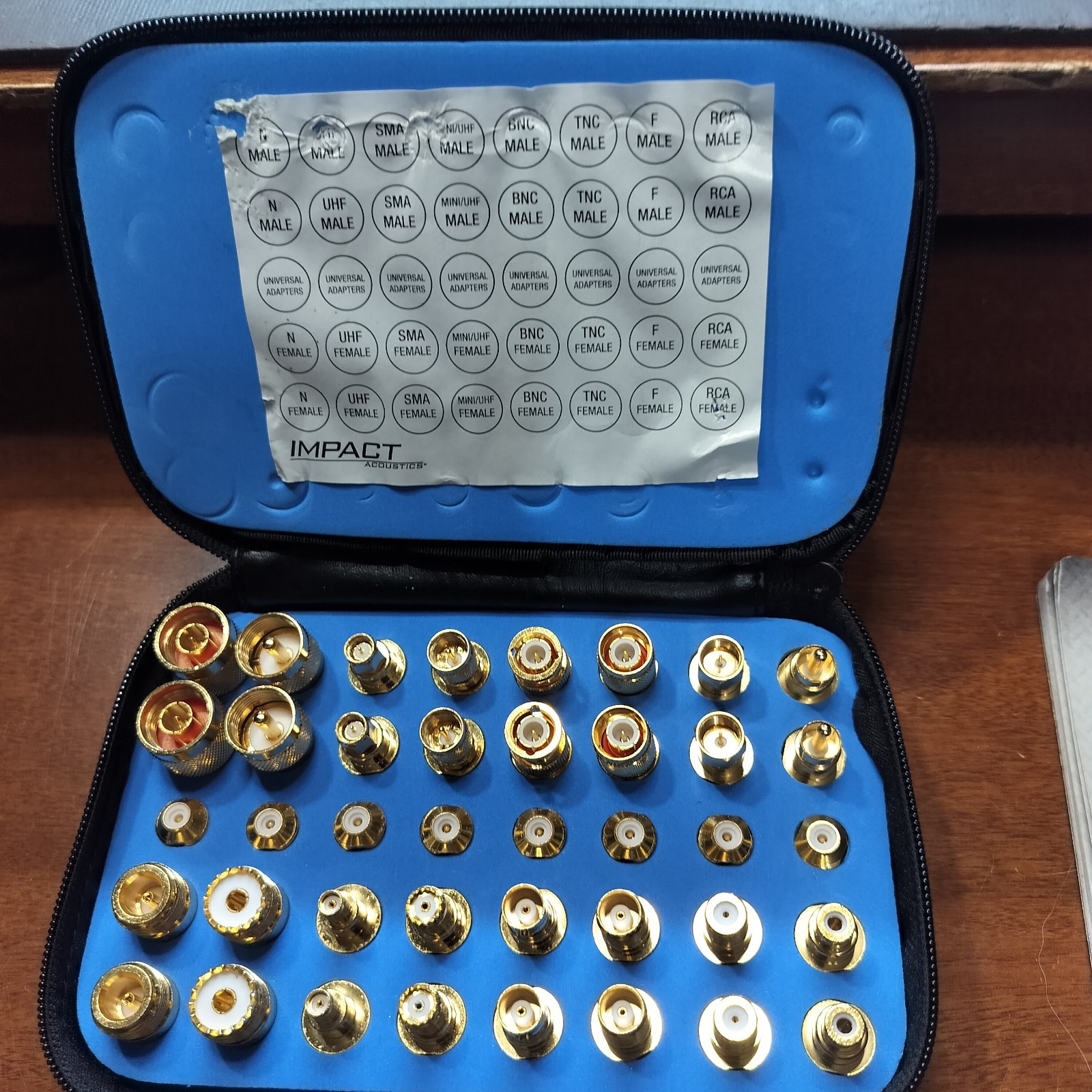 Impact Acoustics 40pc  Adapter Connector Kit Gold Plated with Case