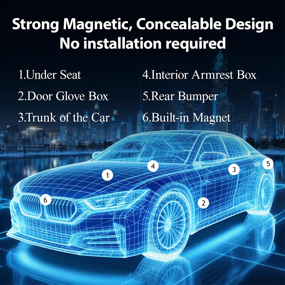 GPS Tracker for Vehicles Magnetic Car Tracking Device Mini Hidden for iPhone/IOS