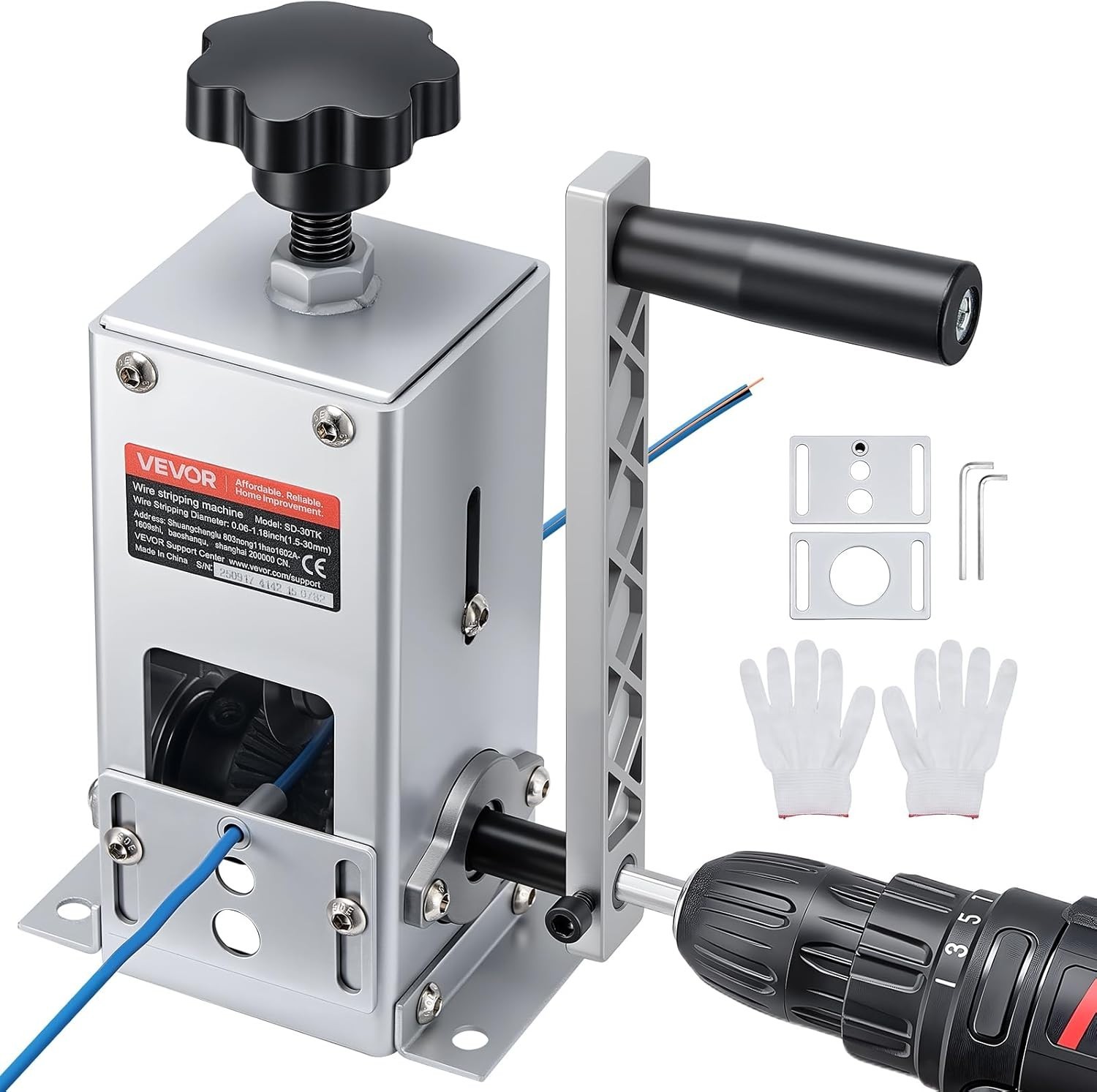 Manual Wire Stripper Machine, 0.06-1.18 in, Copper Cable Stripper Tool, Hand ...