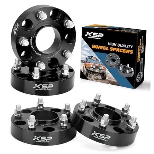 KSP 5X5.5 Wheel Spacers for Ram 1500, 1.5(38mm) 5x139.7mm 5 lug-M14X1.5 black